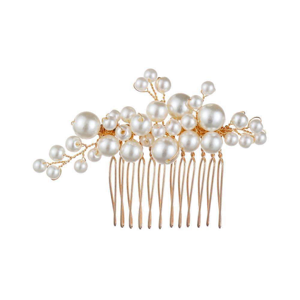 PINEVN Lược Cài Tóc Đính Ngọc Trai Nhân Tạo Thời Trang
