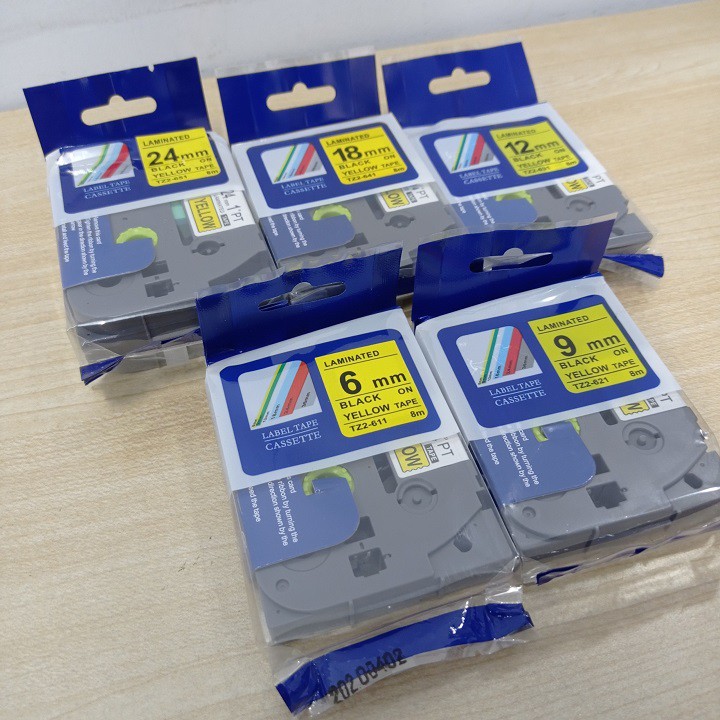 Băng nhãn 6,9,12,18,24,36mm dùng cho máy in Brother