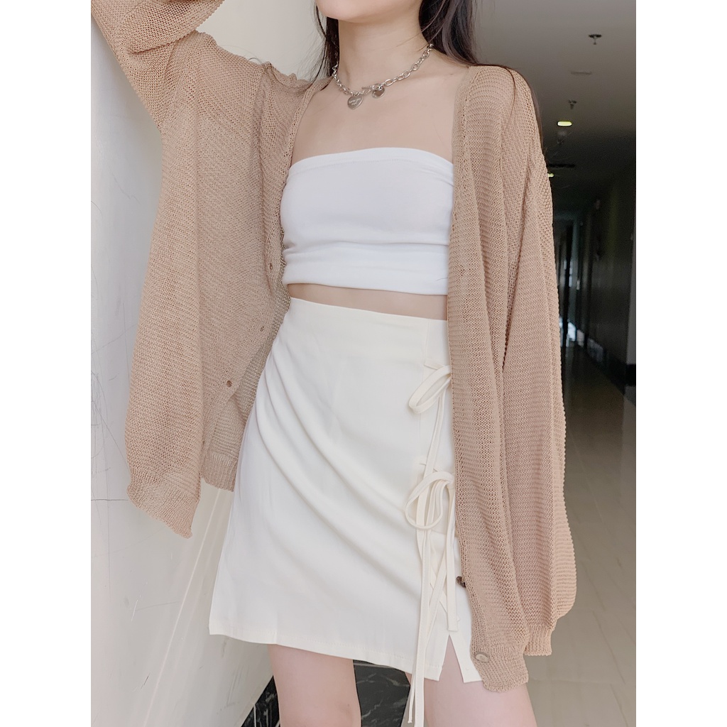 ÁO KHOÁC CARDIGAN LƯỚI CUCA DỪA JB111 LOLLIE STUDIO