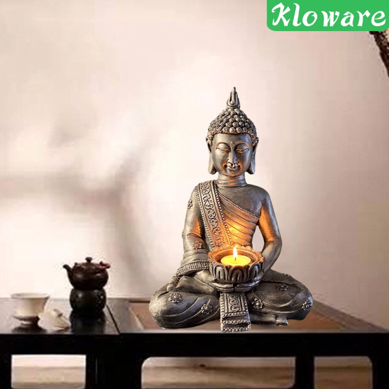 Giá đỡ đèn cầy hình tượng Phật trang trí nhà cửa sân vườn