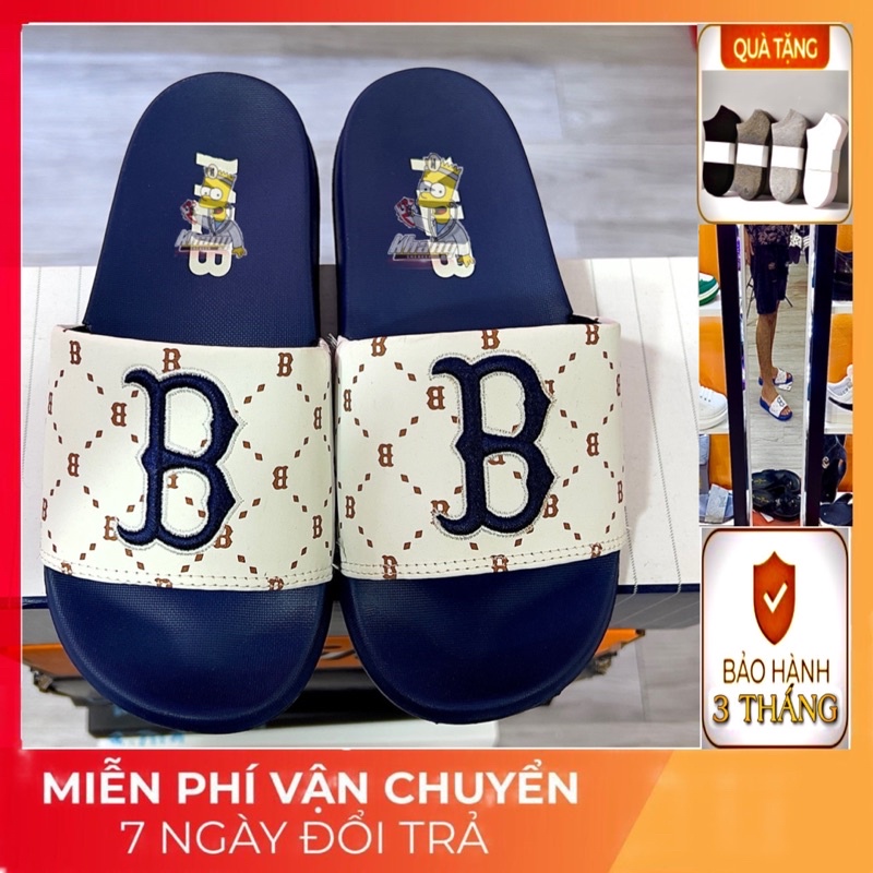 DÉP QUAI NGANG CHỮ B MÀU XANH ĐEN