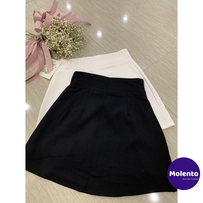 Chân váy xẻ tà Molento chân váy ngắn nữ xẻ trước lưng cao có quần lót vải tuyết mưa co giãn - X23 | BigBuy360 - bigbuy360.vn