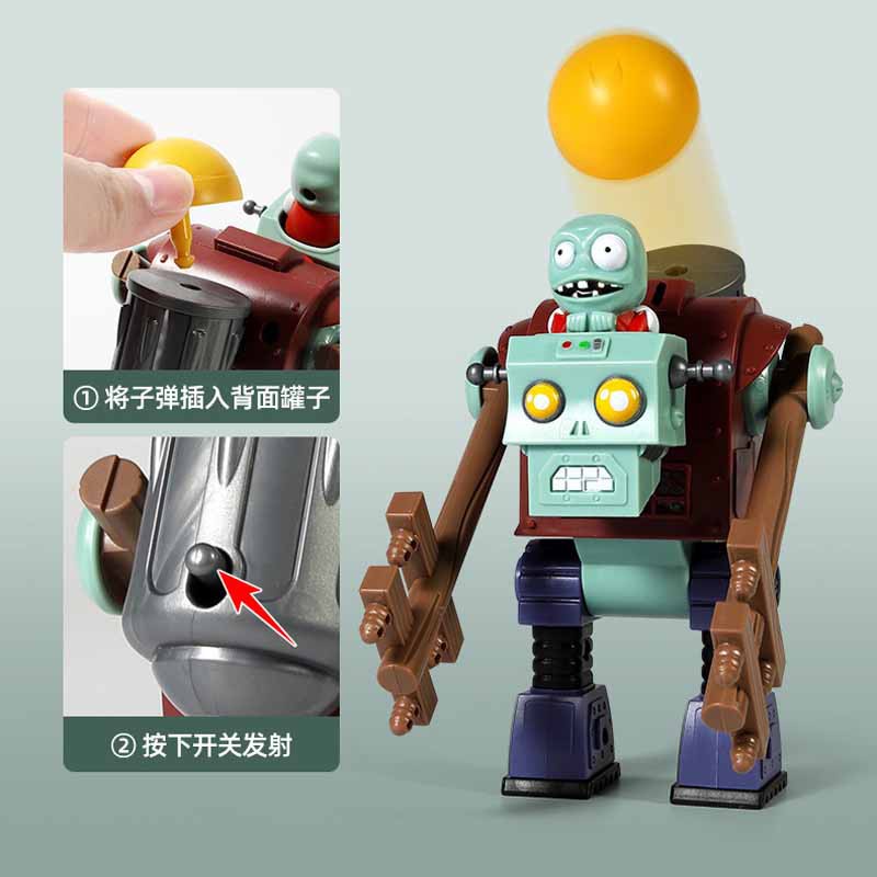 Set 2 mô hình đồ chơi Plants vs Zombies Battle chất liệu cứng có keo dán