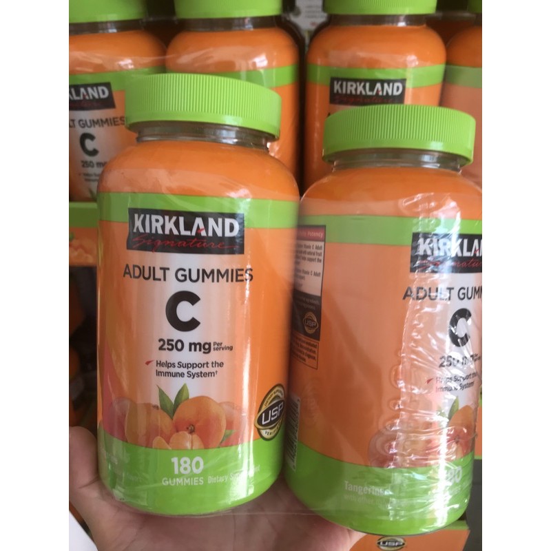 [Mã COS1505 giảm 8% đơn 300K] Kẹo dẻo Kirkland Signature Vitamin C 250mg Adult Gummies 180 viên[8/2022]