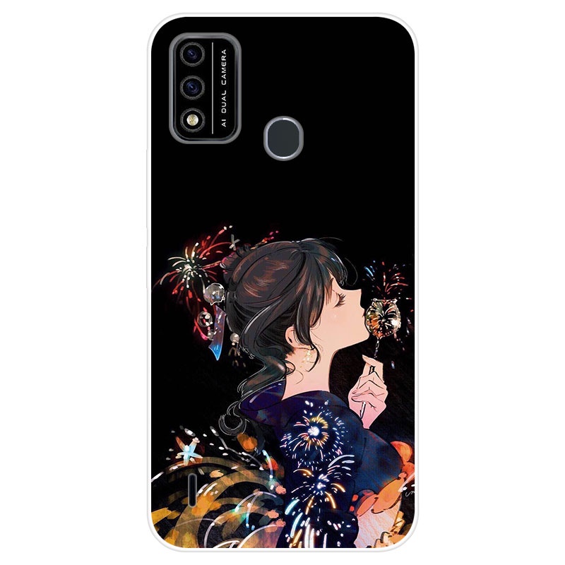 Ốp Điện Thoại TPU Silicon Mềm Họa Tiết Hoạt Hình Cho Itel A48 itelA48