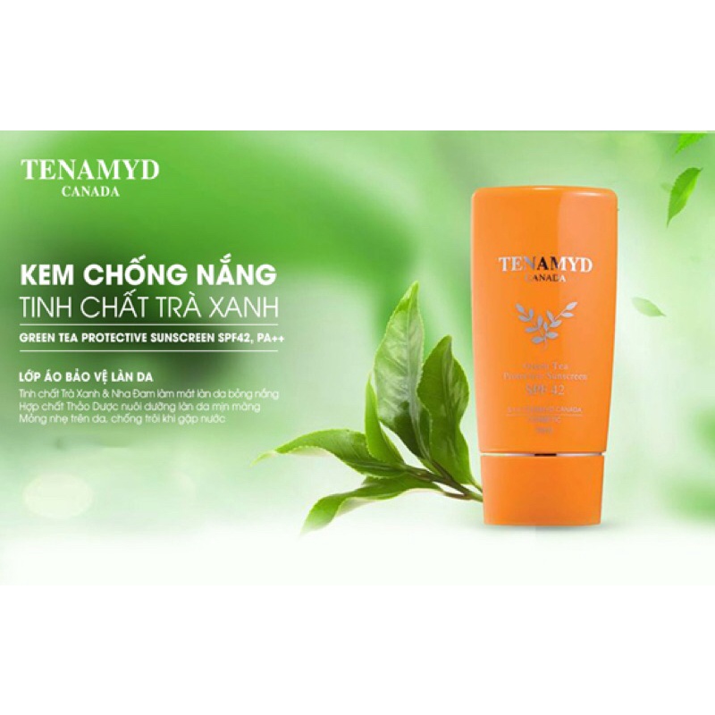 Kem Chống Nắng Tinh Chất Trà Xanh Green Tea Protective Sunscreen Tenamyd SPF42 (Date mới nhất)