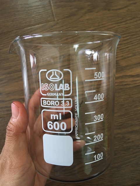 Cốc đốt thấp thành/cốc đong/ cốc thủy tinh chia vạch/cốc có mỏ/ becher 25ml 50ml 100ml 250ml 400ml 600ml