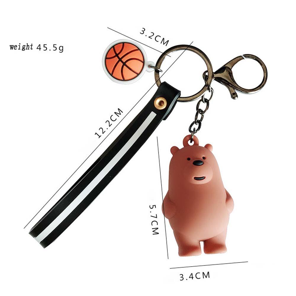 DARNELL Móc Khóa Hình Gấu Hoạt Hình Dễ Thương