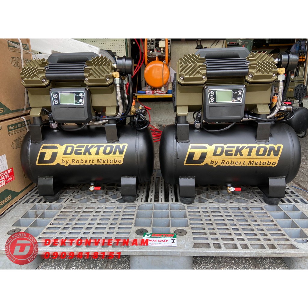 Nén Khí Dekton DK990x1 - Motor Brushless Không Dầu Khí Sạch - Chạy 2 Cấp Tua - 4Piston Hơi Siêu Nhanh