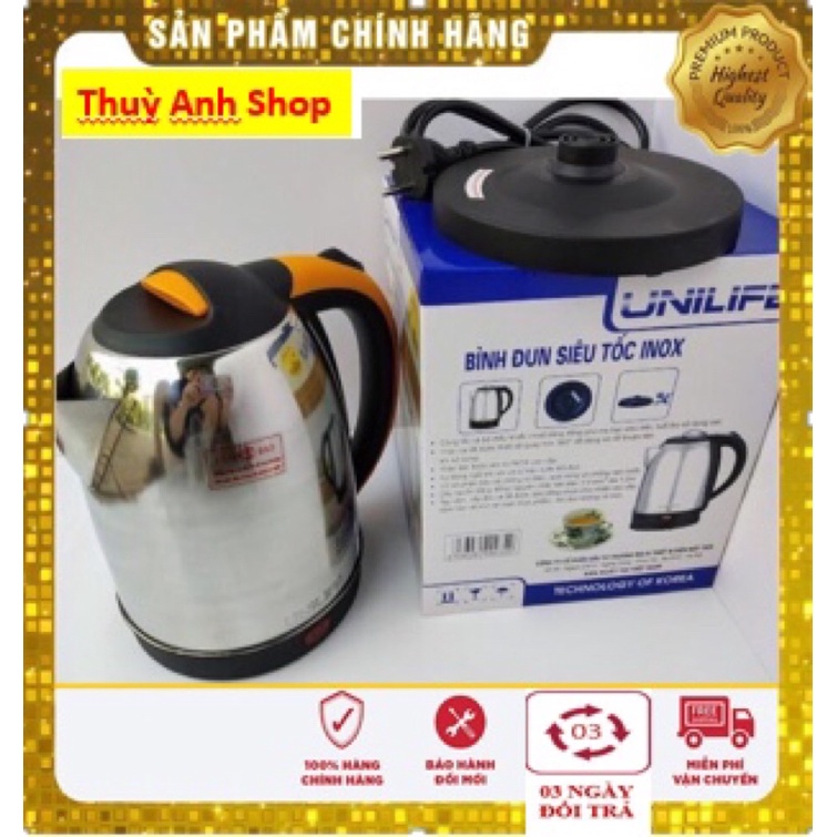  Ấm siêu tốc 1 lít 8  ấm siêu tốc unilife Ấm siêu tốc 1.8l Bình siêu tốc  