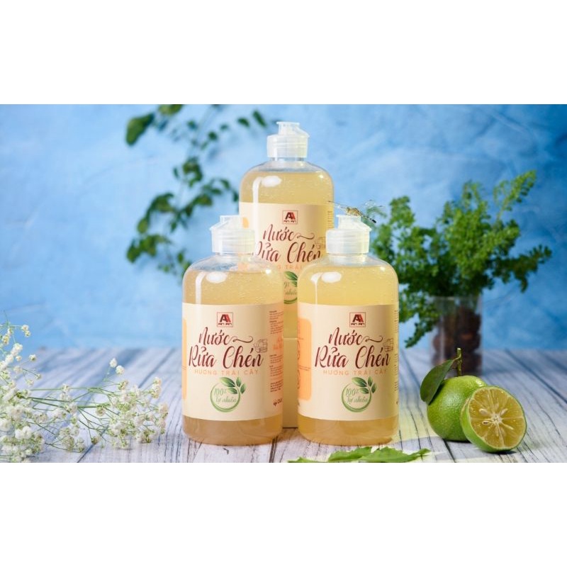 Nước rửa chén bát hữu cơ hương hoa quả, bồ hòn, thảo mộc An An, 500ml