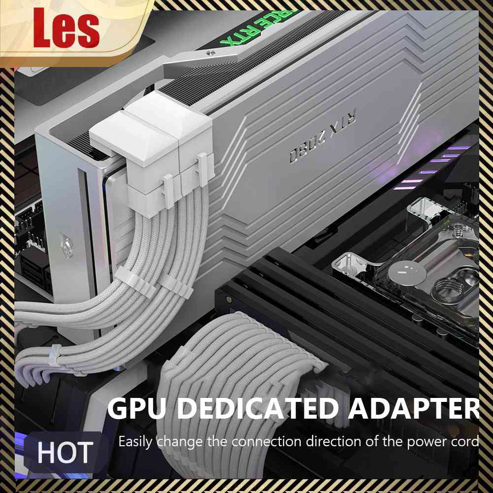 Đầu Chuyển Đổi ATX 8 Pin Female Sang 8 Pin Male 180 Độ Cho Thẻ Đồ Họa Để Bàn GPU