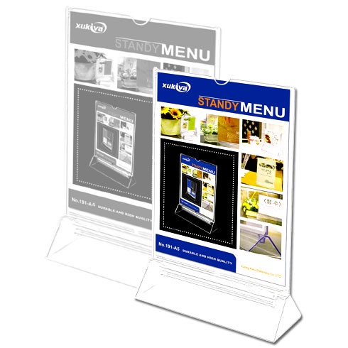 Standee Menu Mica A4, Menu để bàn A5, A6 Xukiva - Tent card trong suốt dày khổ ngang, dọc - 1 chiếc