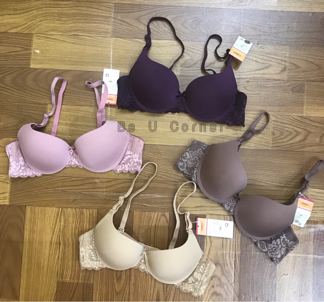 Áo ngực Lovely mút vừa cúp trơn dây ren (Cúp B)