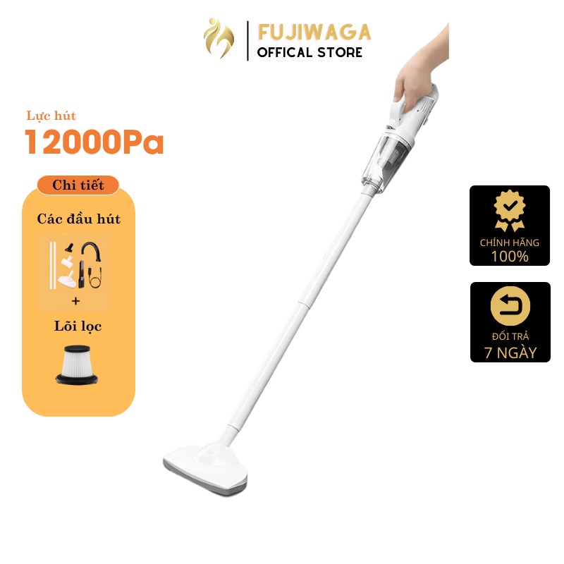 Máy Hút Bụi Cầm Tay Không Dây Gia Đình Đa Năng Fuji Waga, Hút Bụi Giường, Thảm, Sofa, Hút Bụi Ô Tô, Lông Thú Cưng