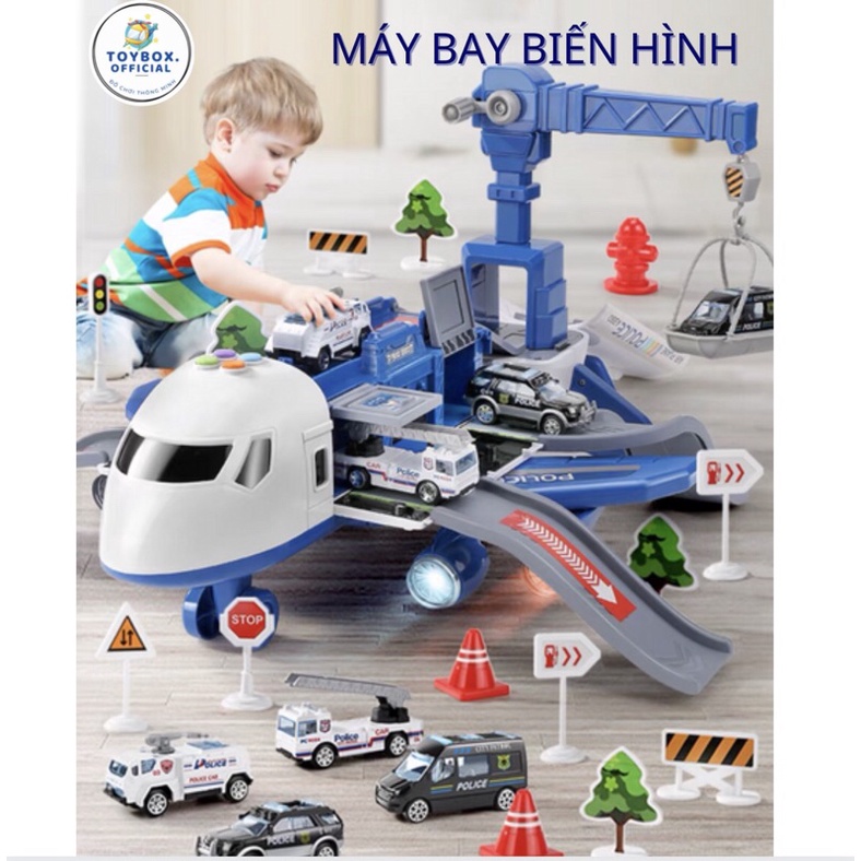 Đồ Chơi Máy Bay Trẻ Em, Máy Bay Biến Hình Cỡ Lớn Phát Nhạc Cho Bé ToyBox