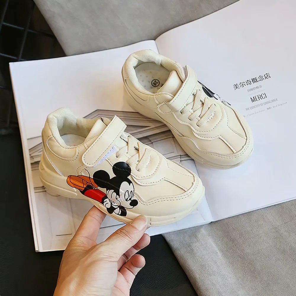 Giày thể thao trẻ em nam nữ 👣FREESHIP👣 Giày Thể Thao Hình Chuột Mickey Cho Bé Trai