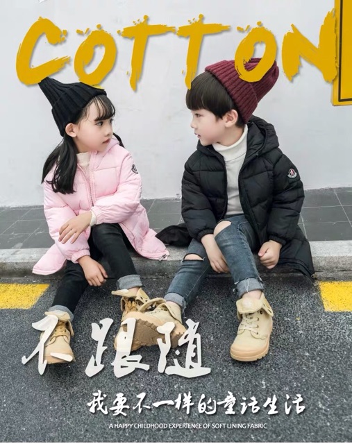 Áo phao dáng dài cho bé