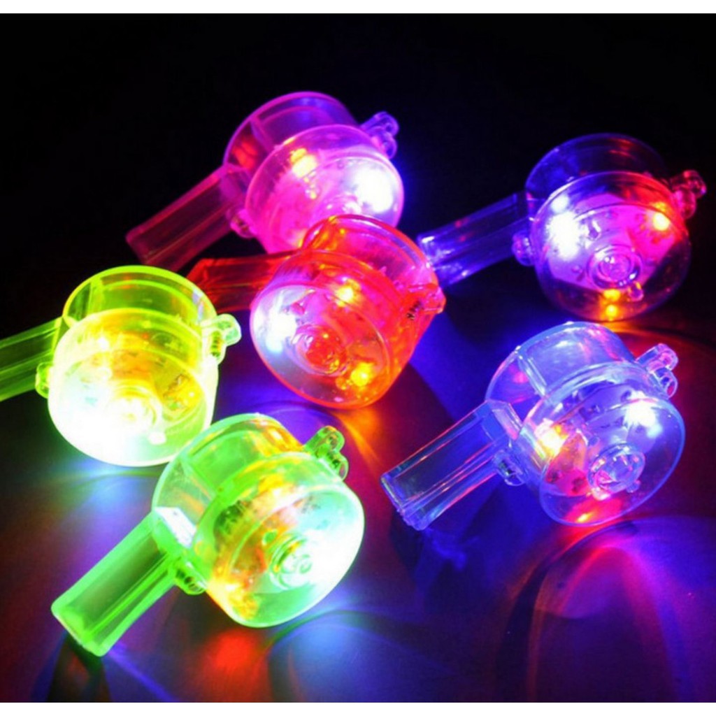 Còi nhựa đèn LED đẹp độc đáo - Còi nhựa kết hợp đèn nhấp nháy 3 chế độ cho bé