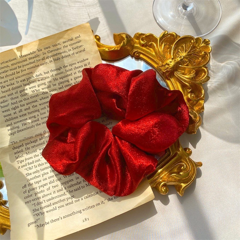 Dây Buộc Tóc Đuôi Ngựa Vải Satin Xinh Xắn Cho Nữ