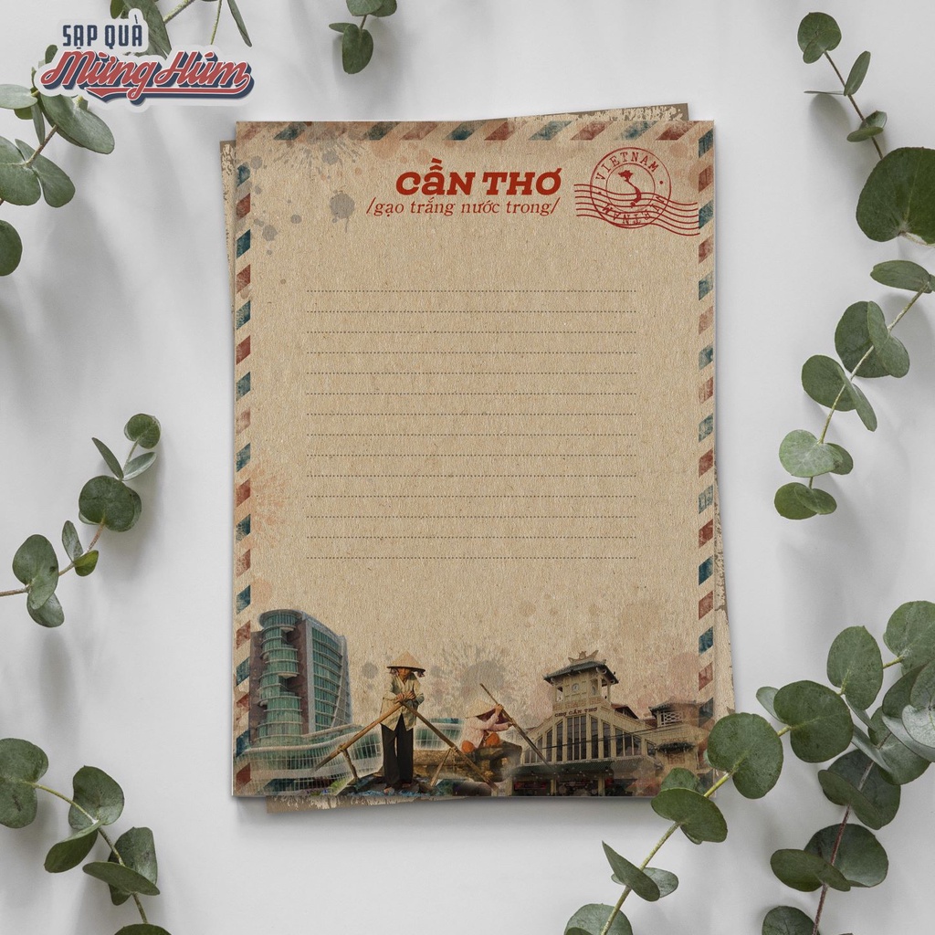 Giấy kraft nâu vintage, gửi lời yêu thương_6 mẫu mới tại nhà Sạp. Kraft dày, màu đẹp