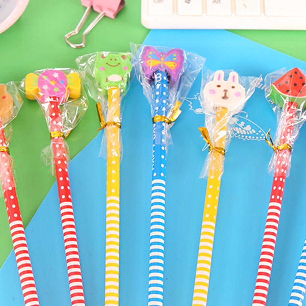 Set 10 Bút Chì Gỗ Họa Tiết Hoạt Hình Dễ Thương