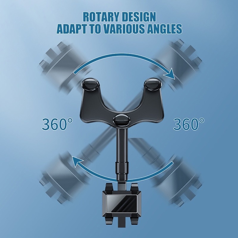 Giá Đỡ Điện Thoại/GPS Bằng ABS Gắn Gương Chiếu Hậu Xe Hơi Có Thể Xoay Và Điều Chỉnh Sáng Tạo