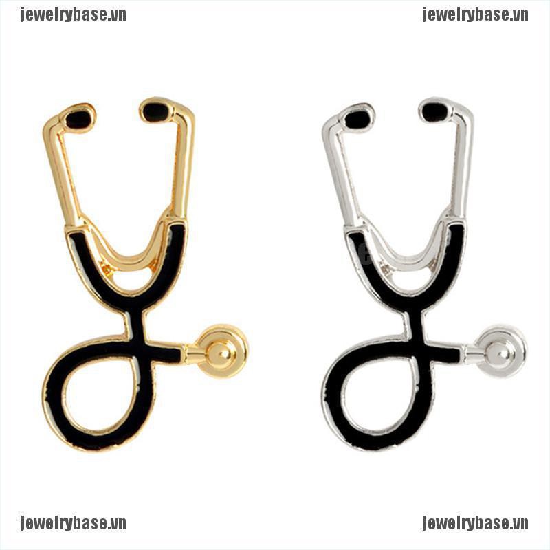 [Base] Fashion Gold Silver Plated Stethoscope Brooch Pin Nurse Jewelry Medical Jewelry Gift [VN]