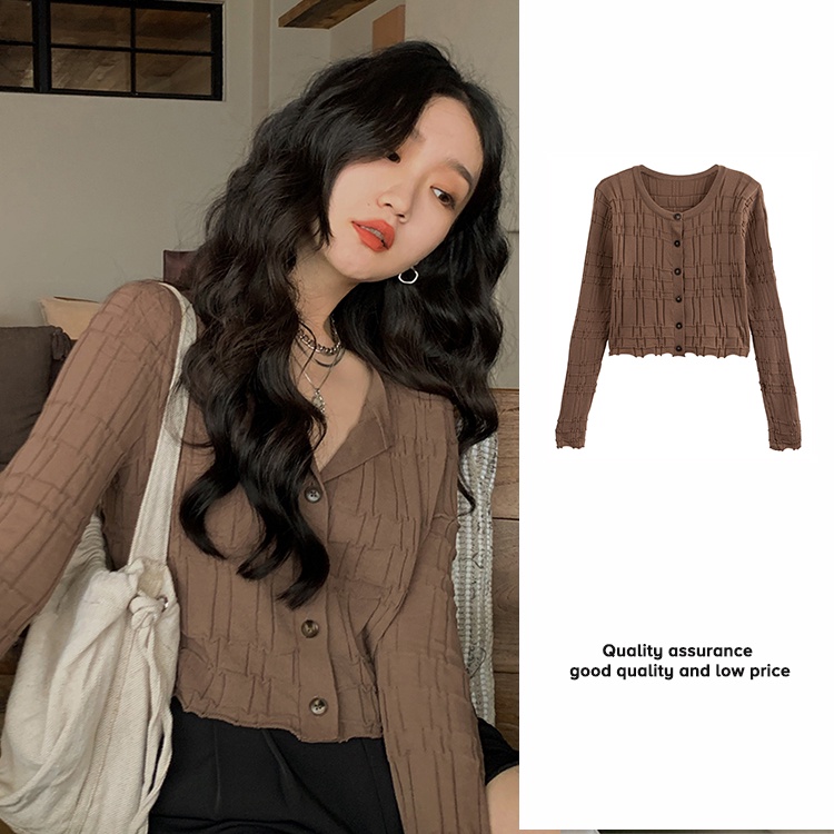 Áo Khoác Cardigan Mỏng Tay Dài Chống Nắng Phong Cách Hàn Quốc Thời Trang Cho Nữ