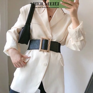 Thắt Lưng Da Pu Bản Rộng Co Dãn Phối Áo Váy Cực Sang TL10
