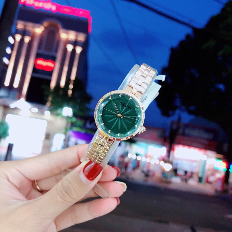 Đồng hồ Nữ Julius chính hãng Hàn Quốc JA 1278C xanh