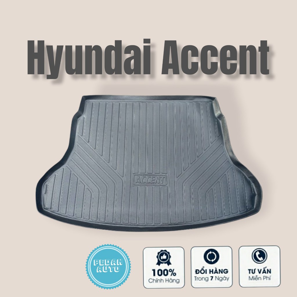 Lót cốp xe Hyundai Accent 2018 2019 2020 2021 2022 2023 Chất Liệu Nhựa Dẻo ko Mùi