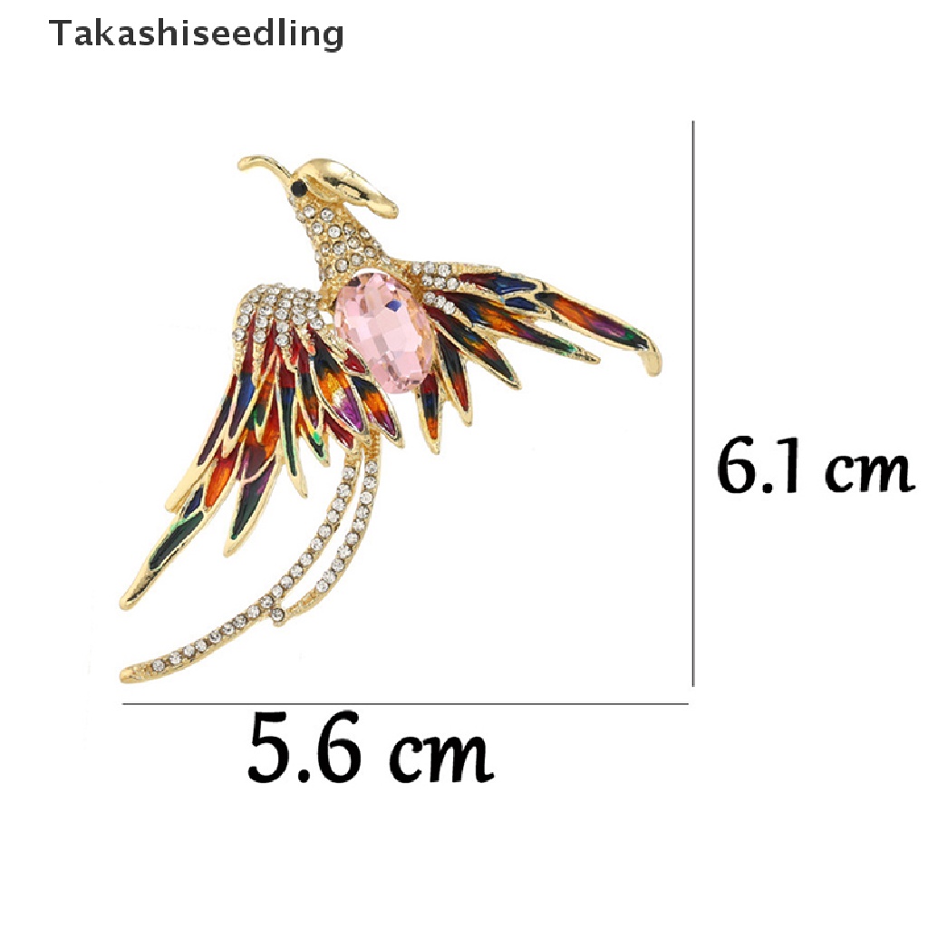 Ghim Cài Áo Hình Chim Phượng Hoàng Đính Đá Pha Lê Thời Trang Cho Nam Nữ