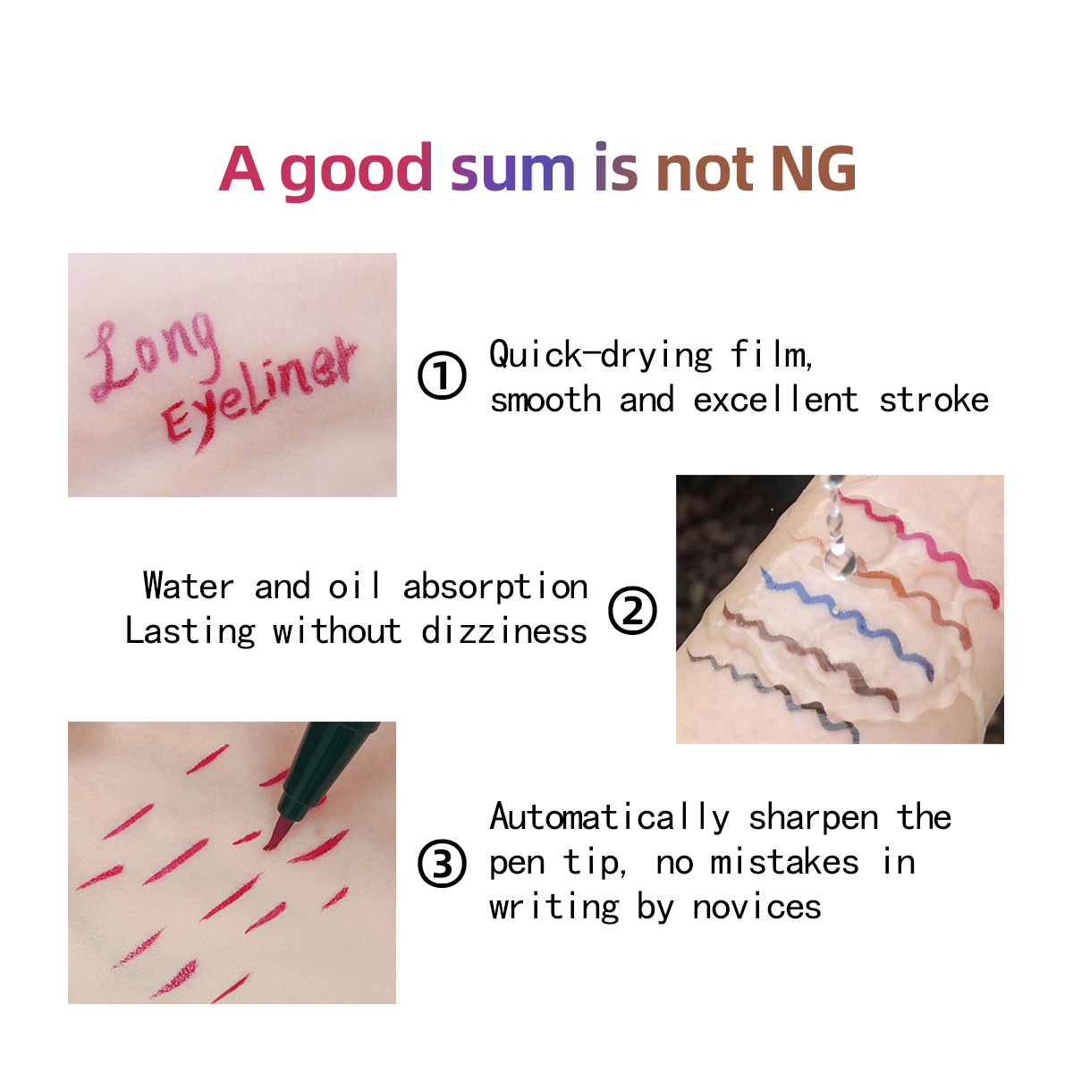 LAMUSELAND Big Eyes Waterproof Sweat-proof and Long-lasting Quick-drying Non-fading Smoothing Liquid Eyeliner 1g H706 | BigBuy360 - bigbuy360.vn