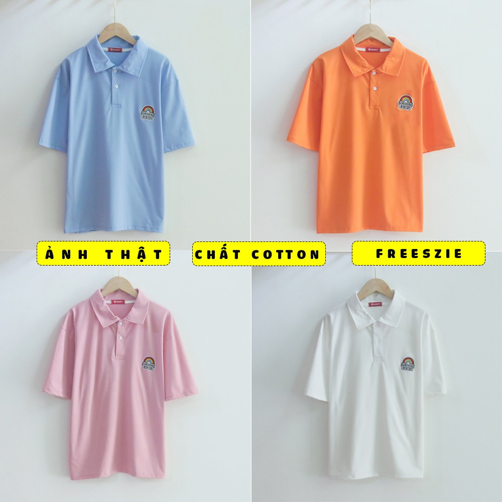 Áo Thun Polo Unisex Có Cổ Nam - TTCC55  - Chất Thun Cotton Mềm Mát - 4 Màu Siêu Đẹp - Form Rộng Tay Lỡ Oversize