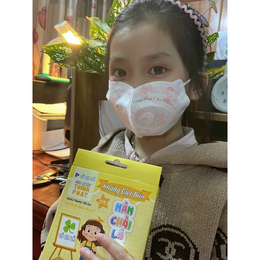 1 Khẩu trang mầm chồi lá Thịnh Phát 3 Lớp Cho Bé 6-10 Tuổi