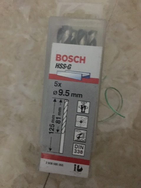 Mũi khoan sắt inox bosch $ 2.5 1 hộp 10 mũi