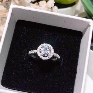 Nhẫn GADO mạ bạch kim nữ bản lớn đính đá cao thiết kế ấn tượng thời trang sang trọng N115