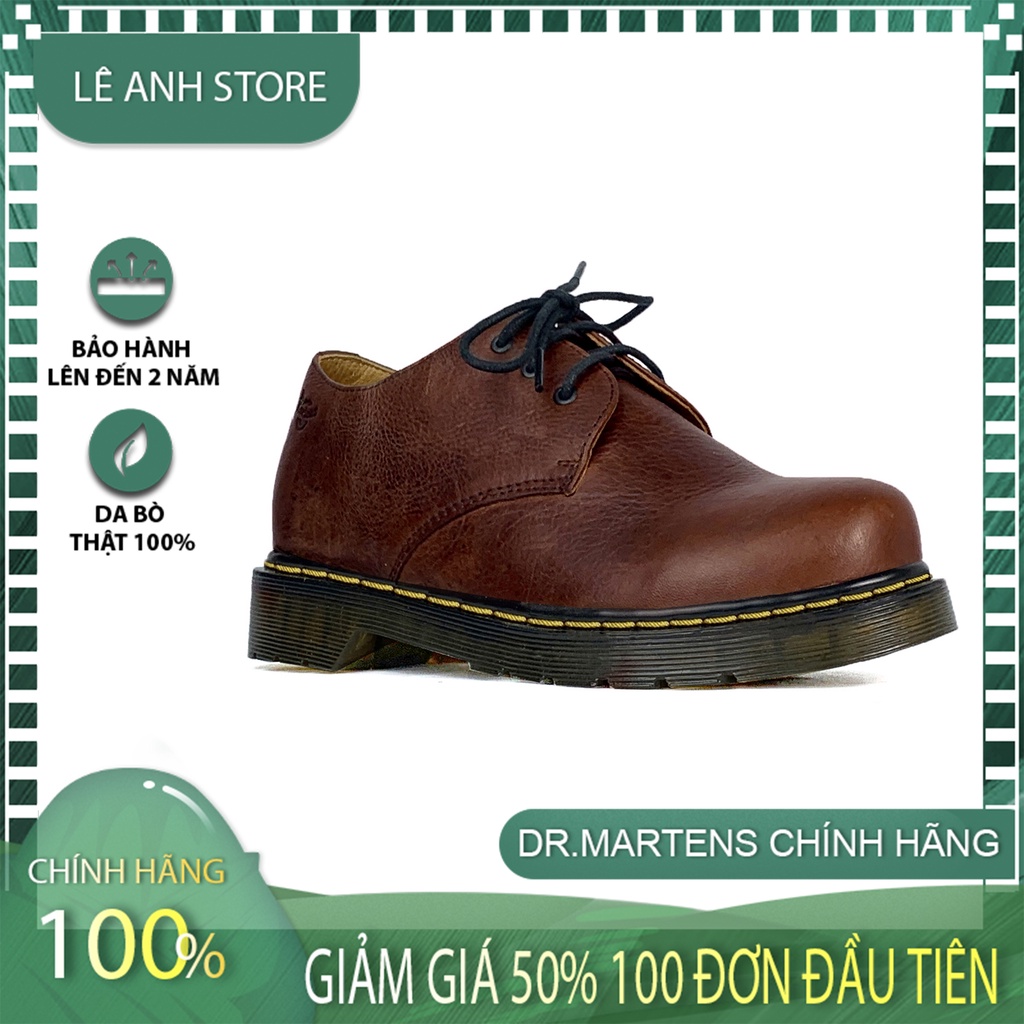 Giày Doctor 1461 Dark Tan Chính hãng Thái Lan da bò thật 100% bảo hành 24 tháng