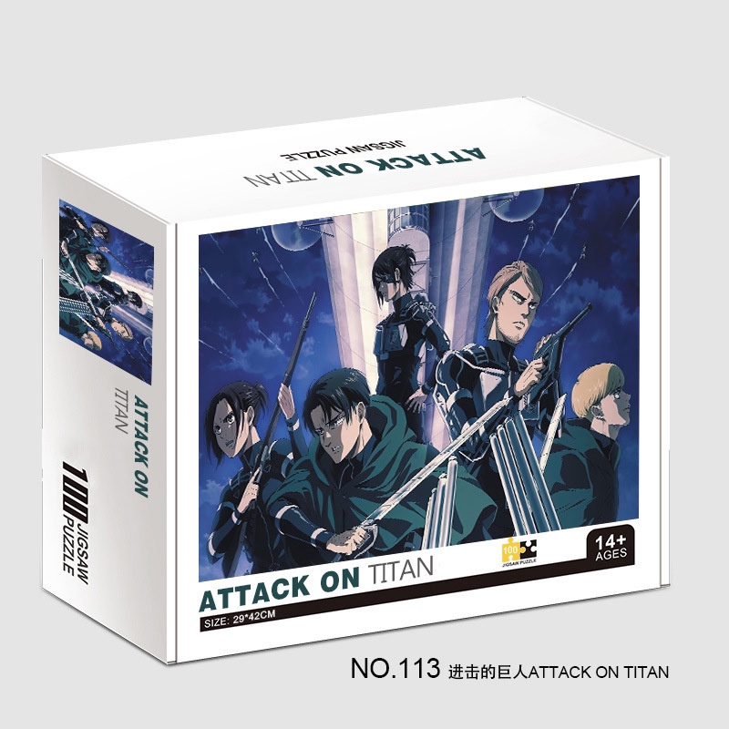 Bộ 100 miếng xếp hình Levi Eren Mikasa trong Attack On Titan