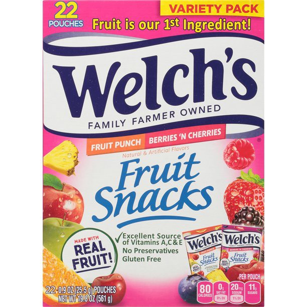 Kẹo dẻo trái cây dinh dưỡng Welch Berries Cherries – 22gói