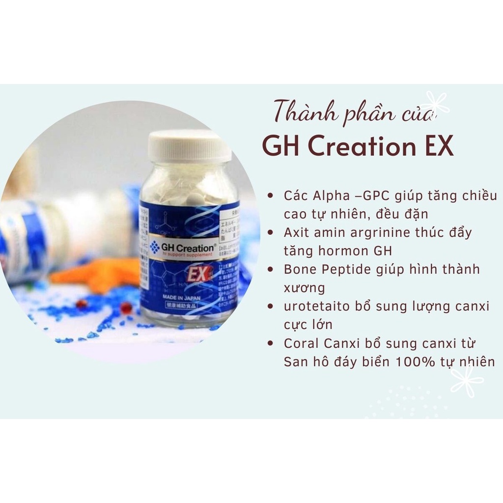 Viên uống tăng chiều cao GH Creation của Nhật Bản 270 viên