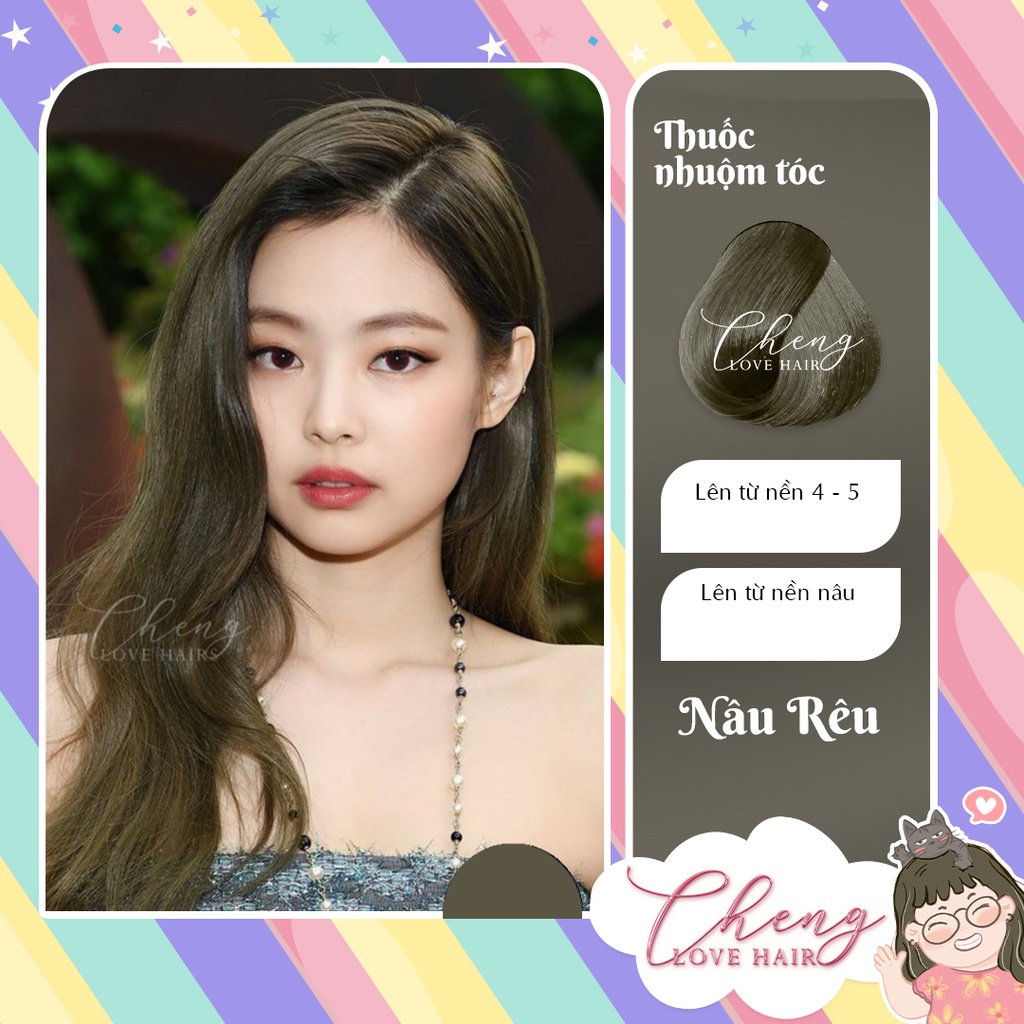 Thuốc Nhuộm Tóc Màu NÂU RÊU Không Tẩy | Chenglovehair, Chenglovehairs