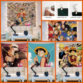Tranh vải treo tường Anime onepiece ⚡[𝐓𝐀̣̆𝐍𝐆 𝐌𝐎́𝐂 𝐓𝐑𝐄𝐎]⚡ Thảm treo tường phòng ngủ Onepiece Decor cá tính size 1m3x1M5