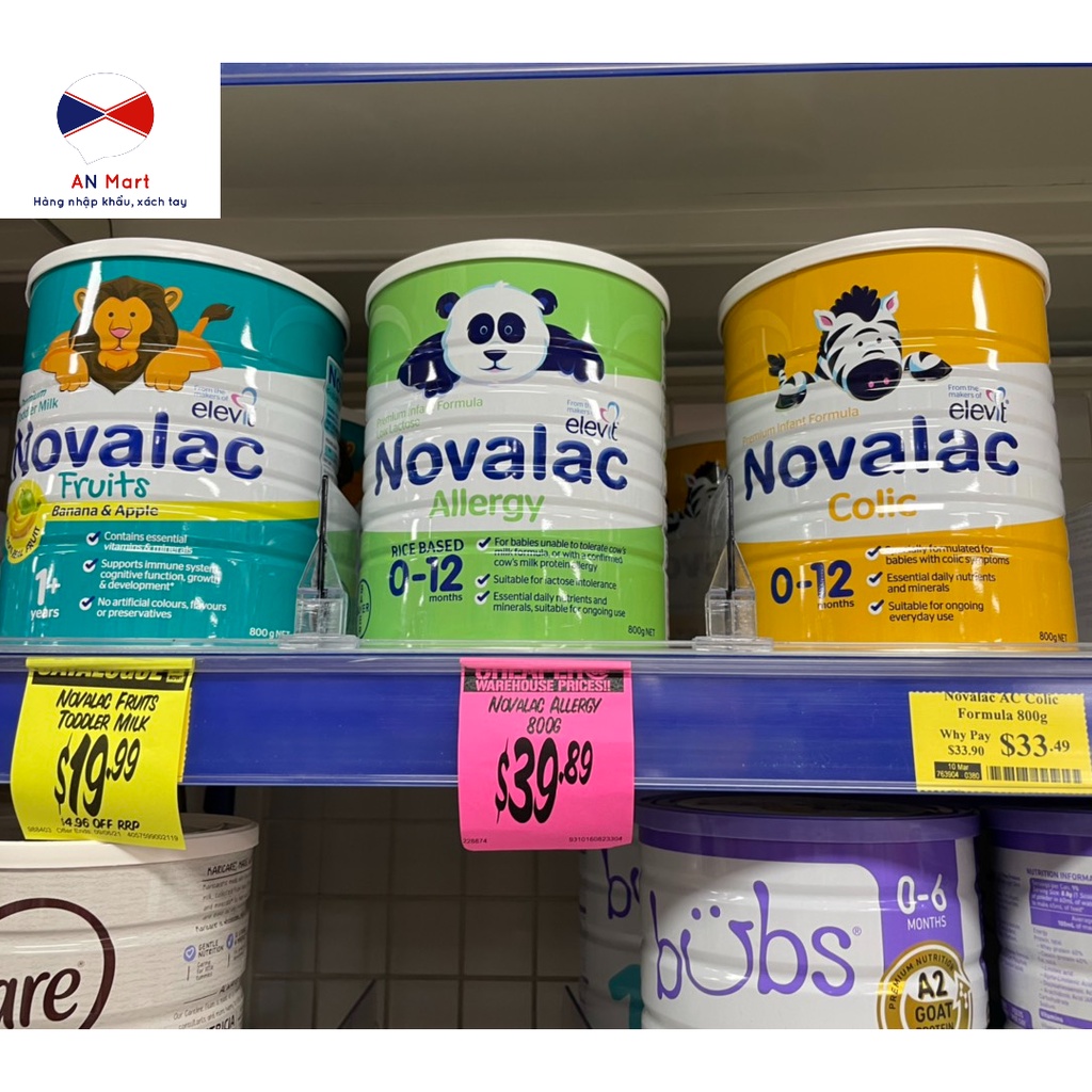 Sữa Novalac  Allergy Premium Infant Formula Nhập Khẩu Nội Địa Úc Hộp 800g Cho Trẻ Dị Ứng Đạm Sữa Bò Hàng Bay AirCargo