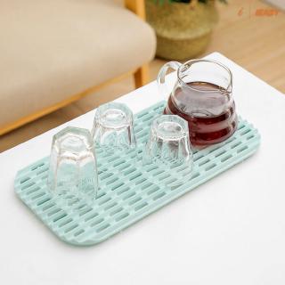 Khay đựng ly trà bằng nhựa thiết kế rãnh thoát nước đa năng tiện dụng cho gia đình