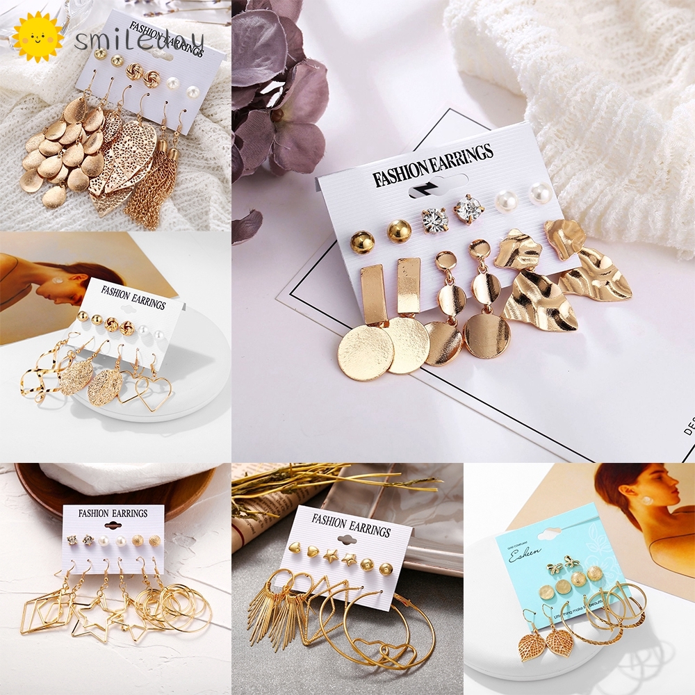 Set khuyên tai thiết kế cổ điển mang phong cách Bohemian thời trang cho nữ