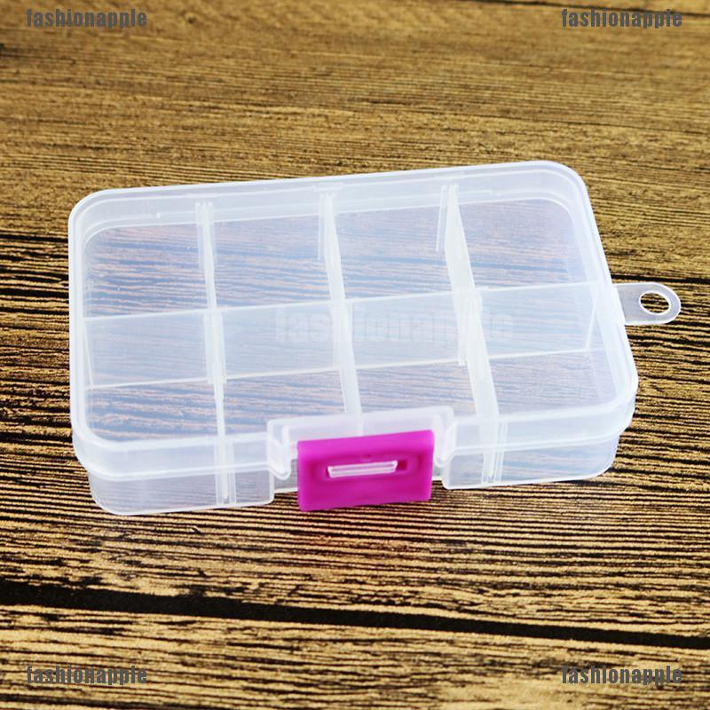 ❀❀ 1 Hộp Nhựa 8 Ngăn Đựng Trang Sức Có Thể Điều Chỉnh Được