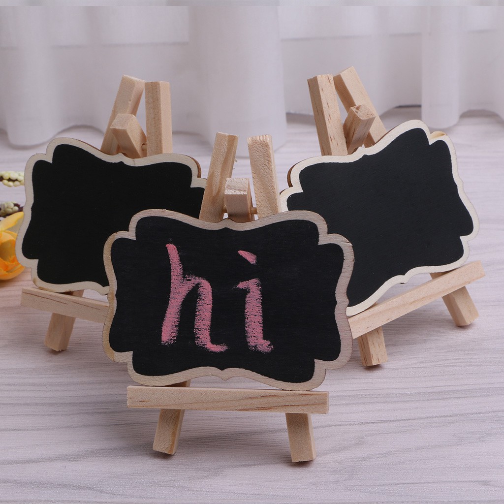 Bộ 3 Bảng Đen Nhỏ Bằng Gỗ Trang Trí Tiệc Cưới