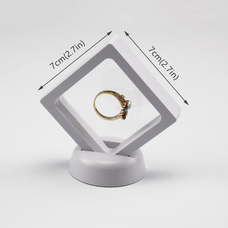 Dụng cụ trưng bày nữ trang hình vuông màu trắng/đen